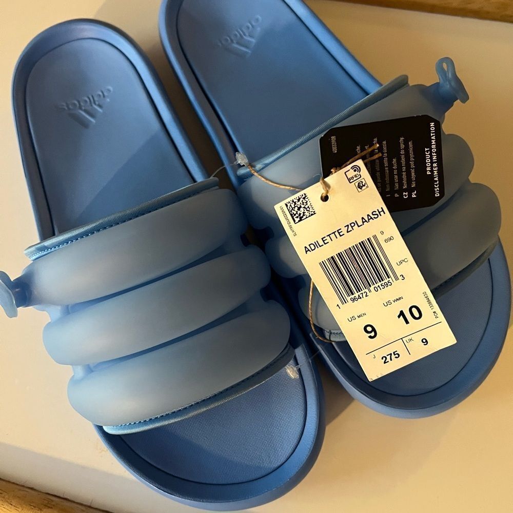 Adidas Zplaash Slides M9/W10 Blue Blast - Picture 7 of 7